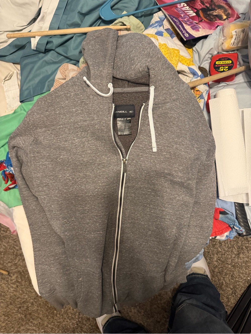 O'Neill Men's Heather Gray Full Zip Hoodie